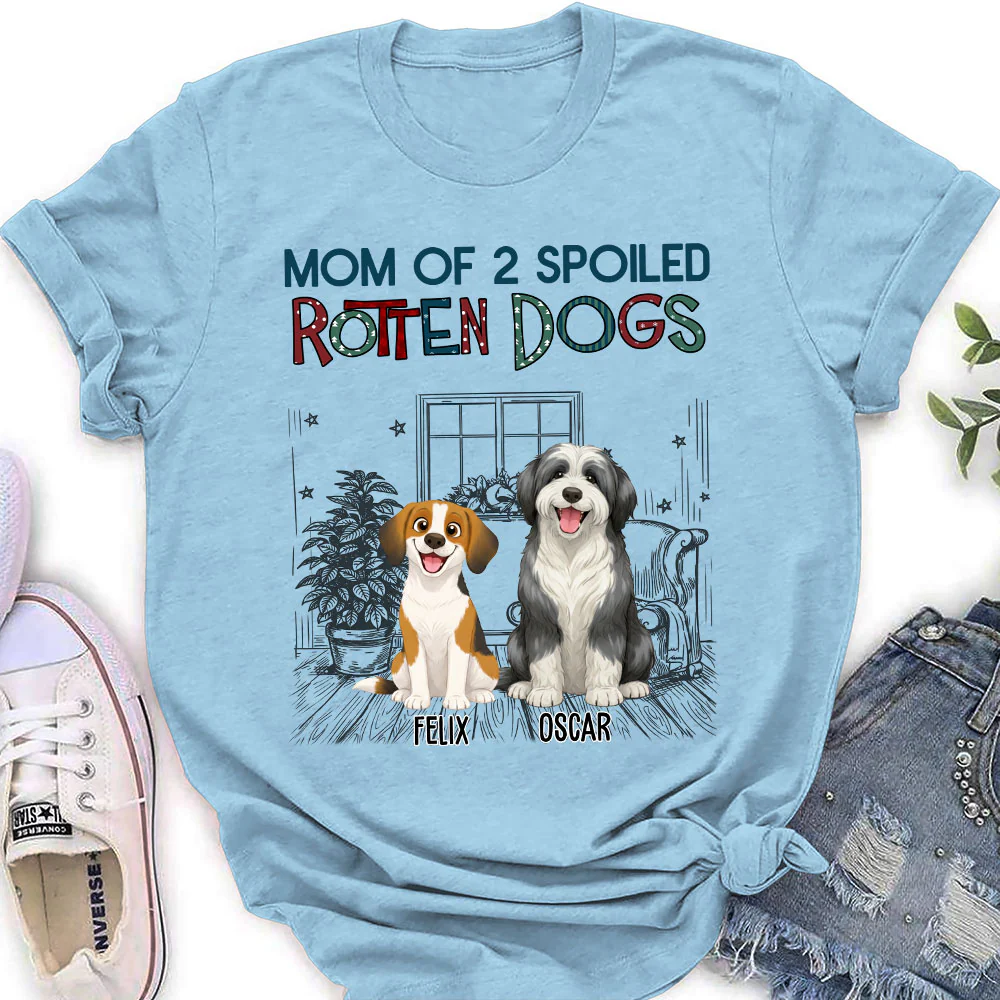 Funny Mom Dad Storybook Dog - Personalized Custom Women's T-Shirt - Image 4