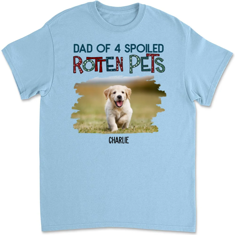 Funny Mom Dad Storybook Pet Photo - Personalized Custom Unisex T-Shirt - Image 4