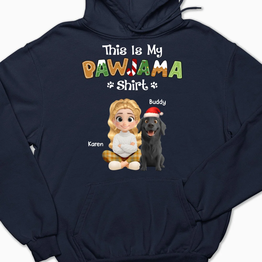Funny Pawjama Shirt Cartoon - Personalized Custom Hoodie - Image 7