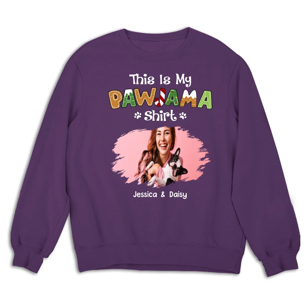 Funny Pawjama Shirt Cartoon Photo - Personalized Custom Sweatshirt - Image 11