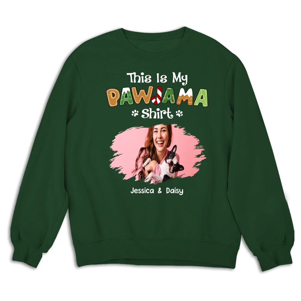 Funny Pawjama Shirt Cartoon Photo - Personalized Custom Sweatshirt - Image 9