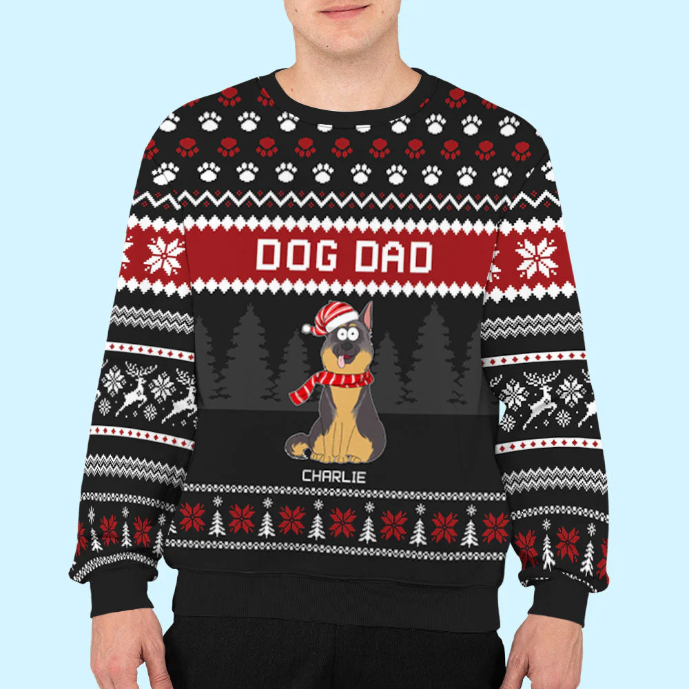 Funny Pet Christmas - Personalized Custom All-Over-Print Sweatshirt - Image 5
