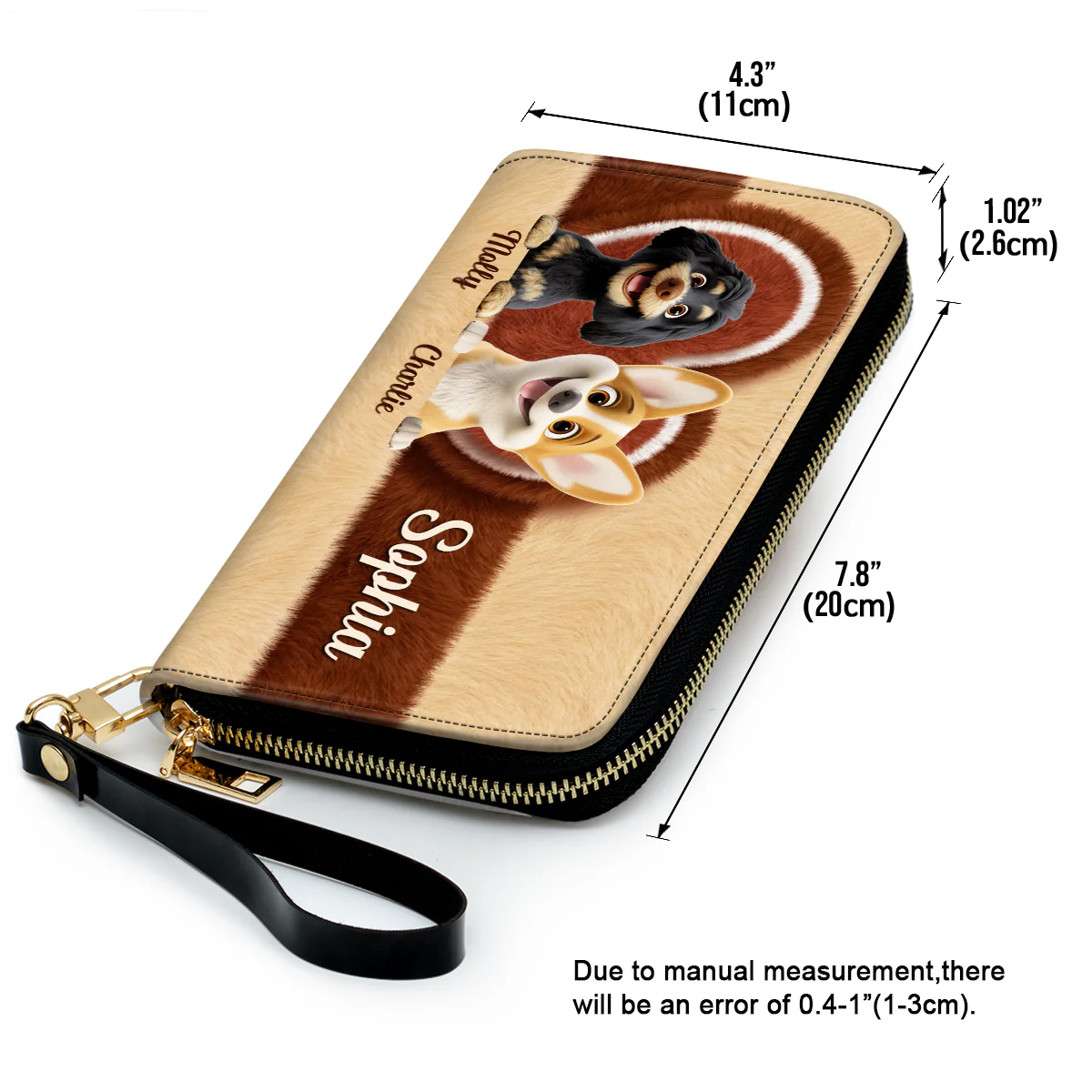 Funny Stuffy Dogs - Personalized Custom Leather Wallet - Image 4