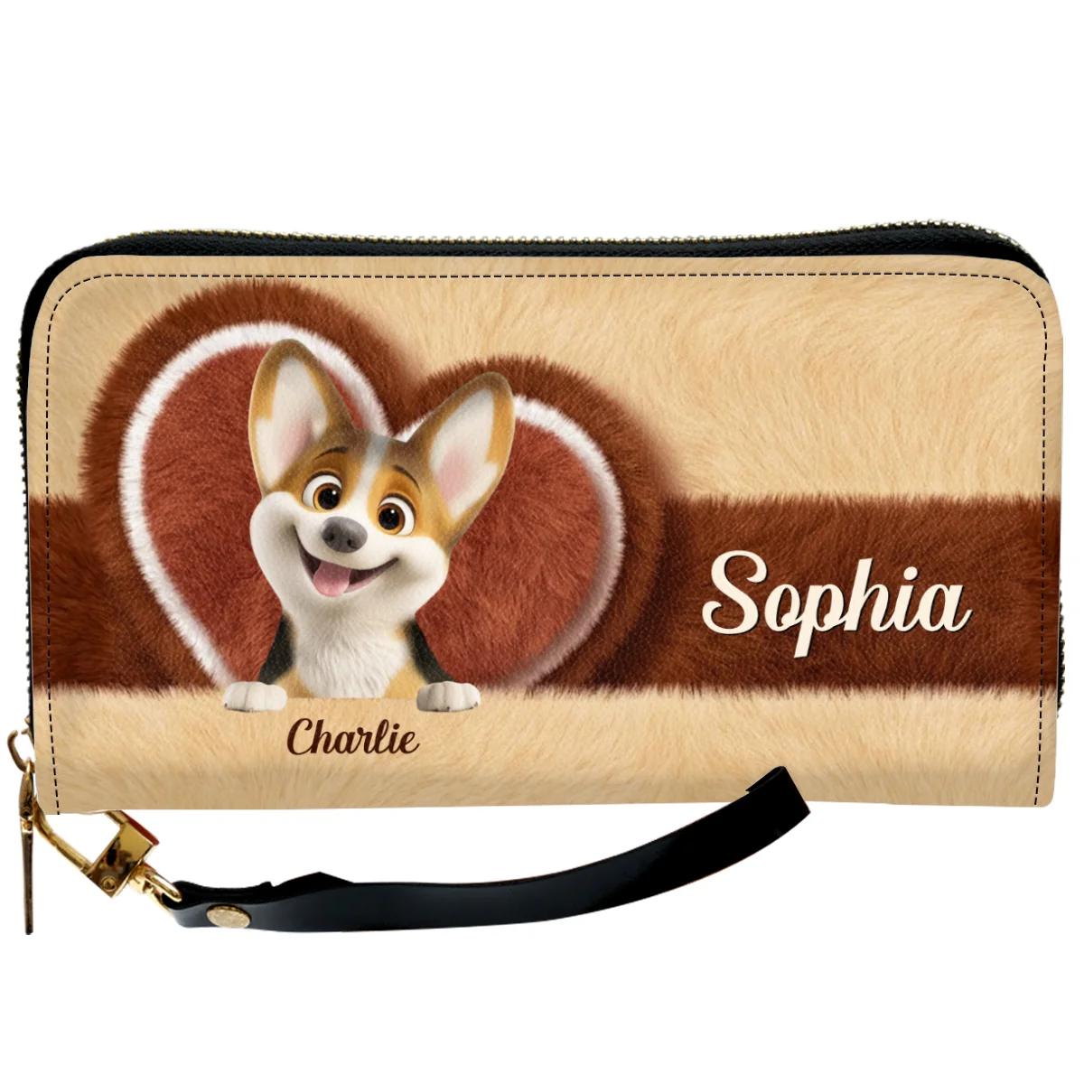 Funny Stuffy Dogs - Personalized Custom Leather Wallet - Image 6