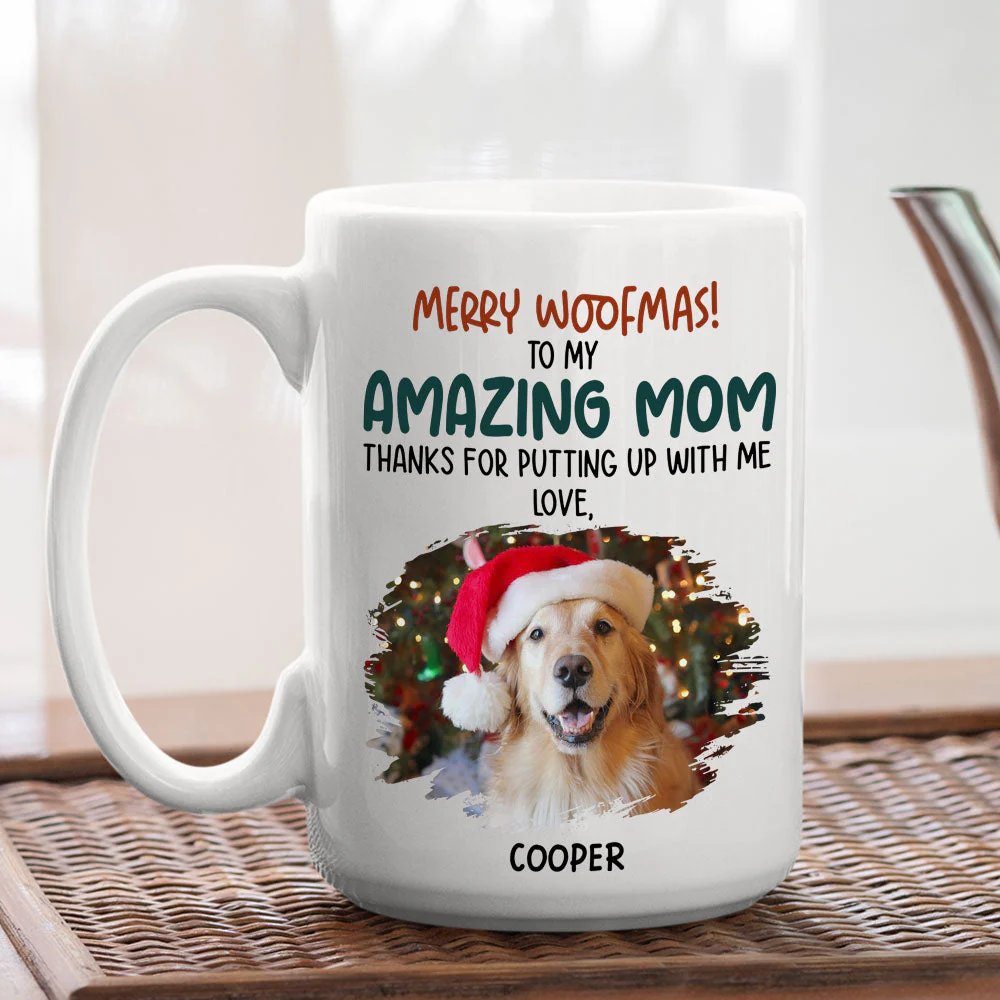 Funny Woofmas - Personalized Custom Coffee Mug - Image 6