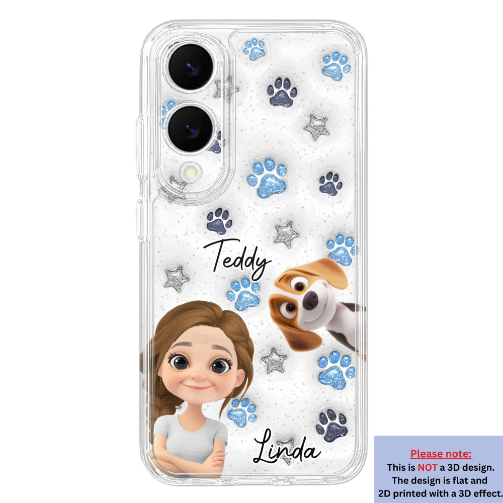 Fur Mom Dad Blue Star - Personalized Custom 3D Inflated Effect Phone Case - Image 38