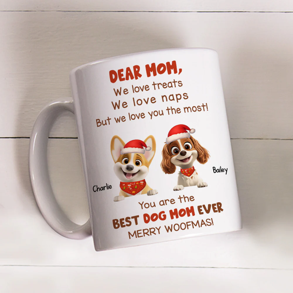 Fur Mom Dad Christmas - Personalized Custom Coffee Mug - Image 3