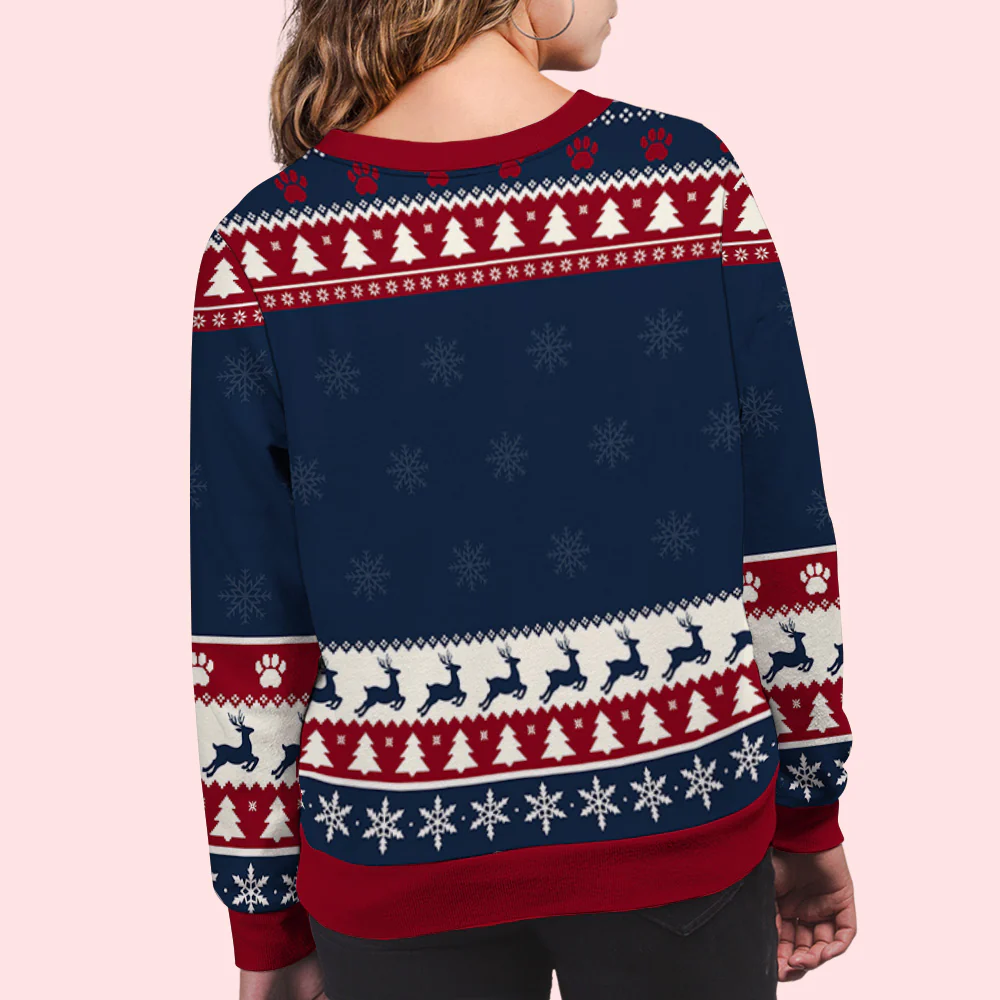 Fur Mom Dad This Pawliday - Personalized Custom All-Over-Print Sweatshirt - Image 6