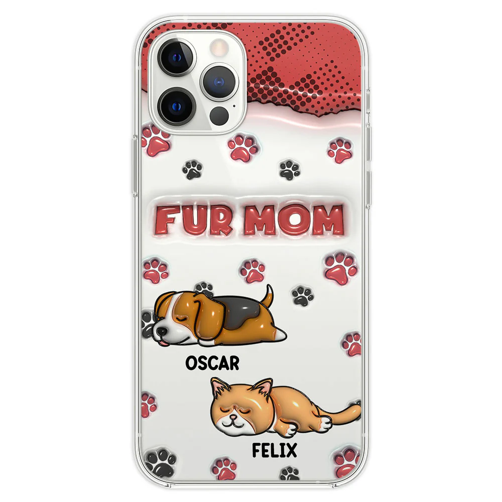 Fur Mom Version - Personalized Custom 3D Inflated Effect Phone Case