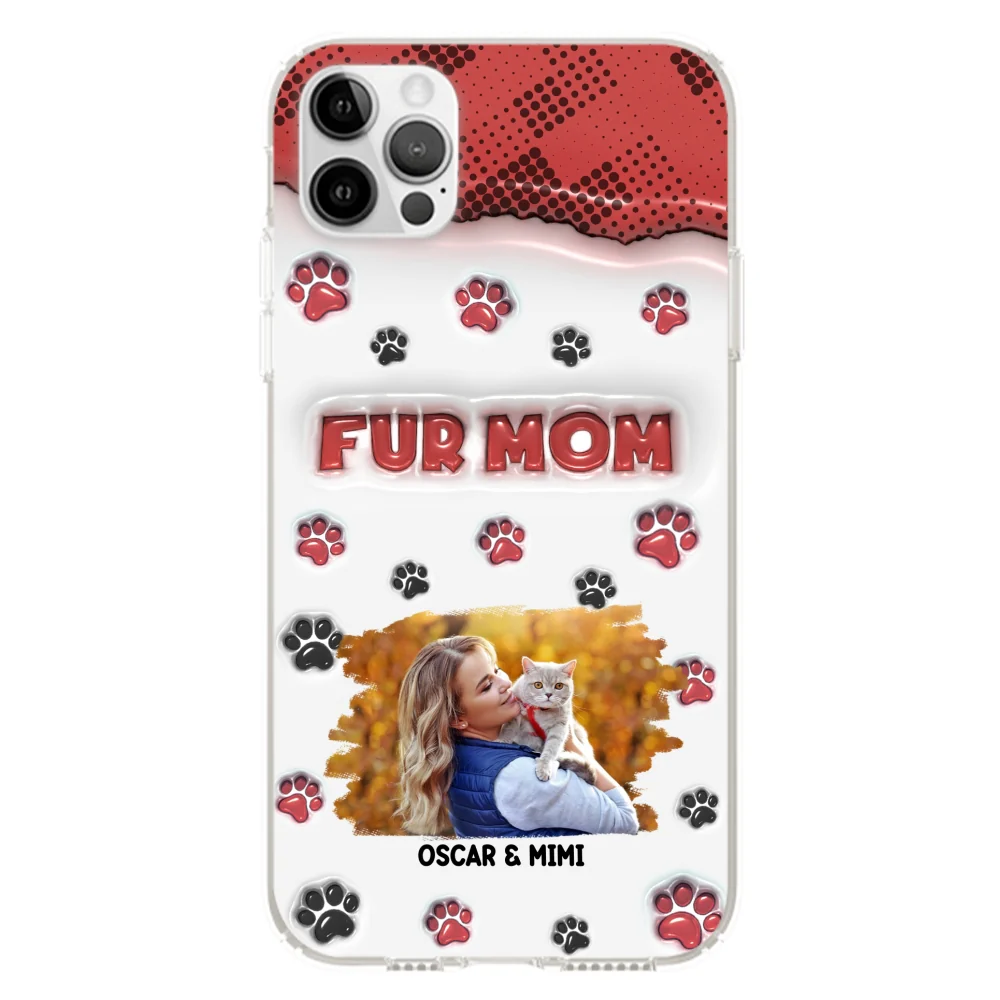 Fur Mom Version Photo - Personalized Custom 3D Inflated Effect Phone Case - Image 11