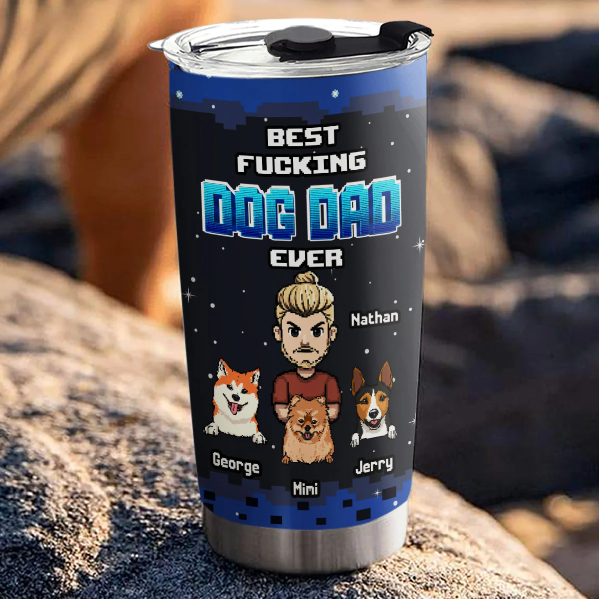 Game Time With Dad - Personalized Custom Tumbler - Image 3