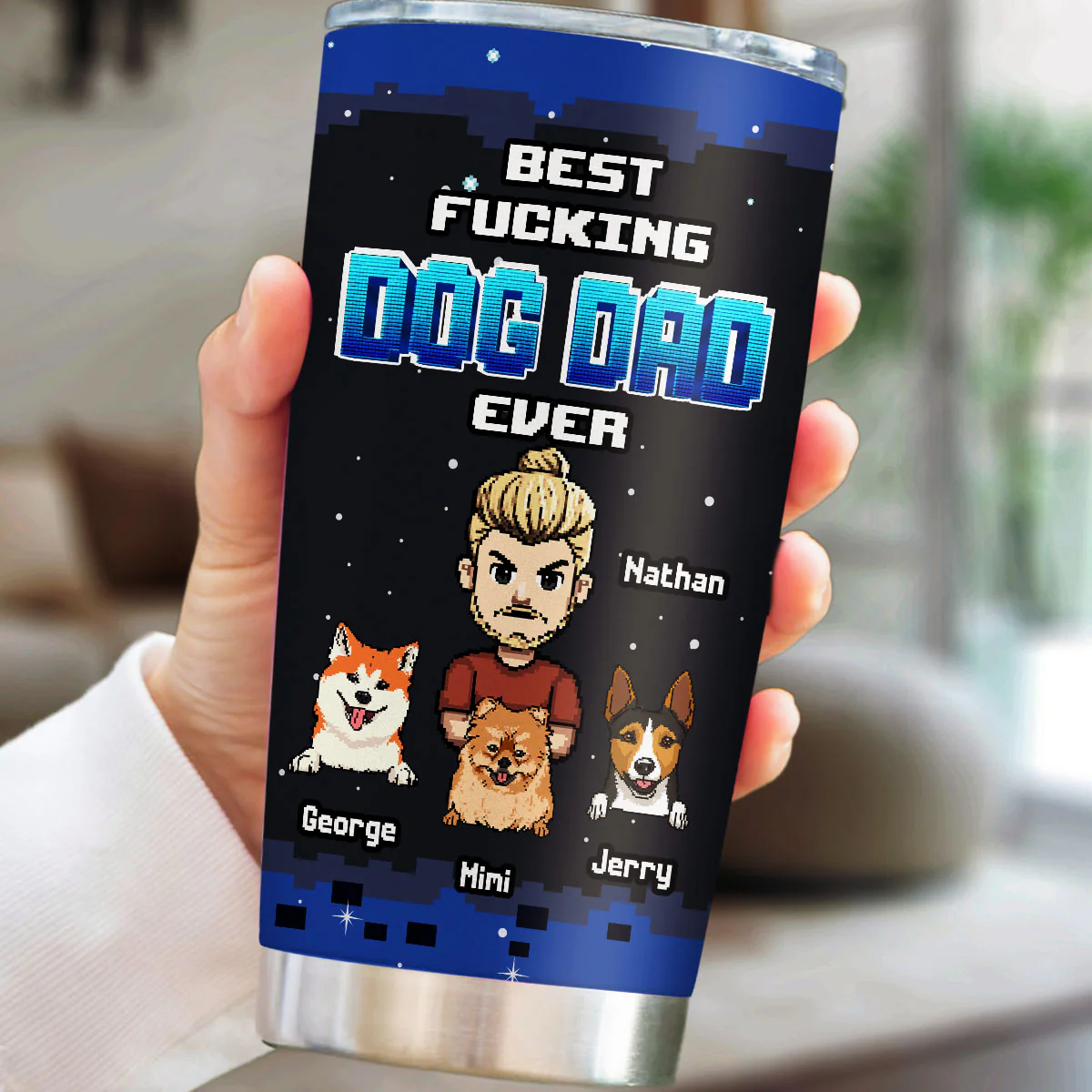 Game Time With Dad - Personalized Custom Tumbler - Image 4