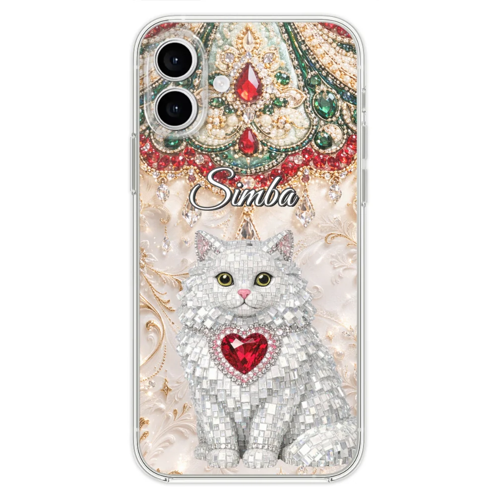 Gemstone Cute Cat - Personalized Custom Phone Case - Image 26