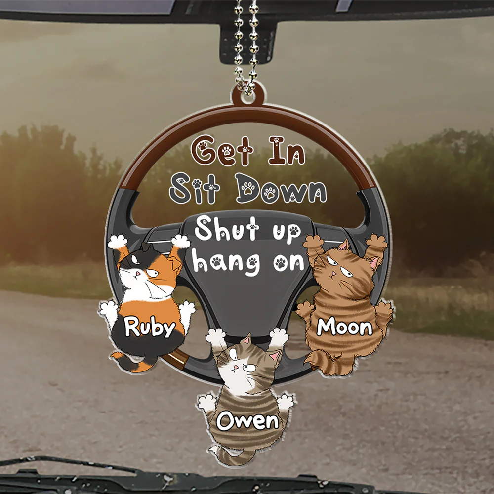 Get In Sit Down - Personalized Custom Car Ornament - Image 3