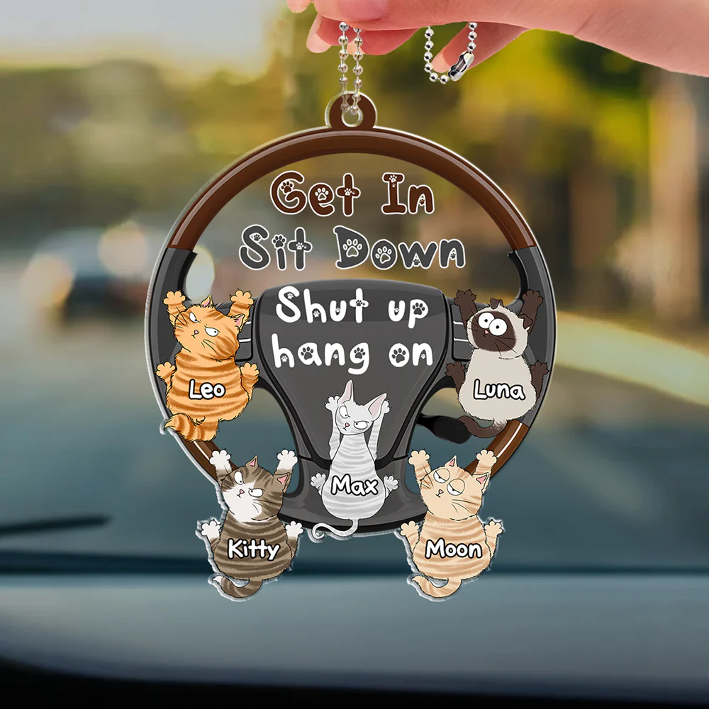 Get In Sit Down - Personalized Custom Car Ornament - Image 4