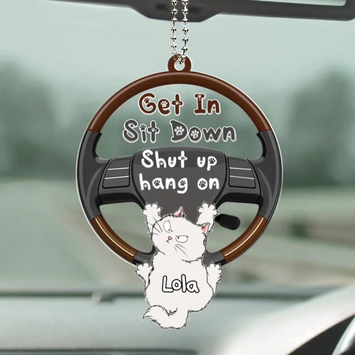 Get In Sit Down - Personalized Custom Car Ornament - Image 6