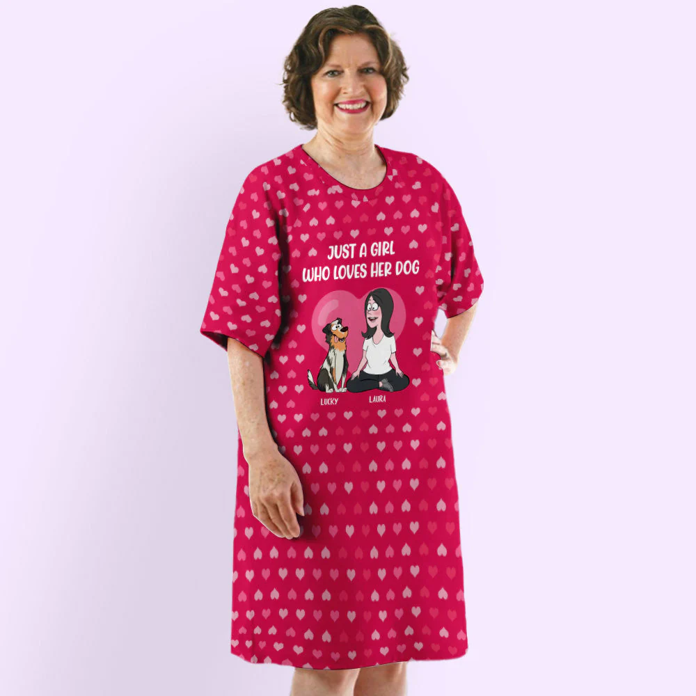 Girl Loves Dogs - Personalized Custom 3/4 Sleeve Dress - Image 5