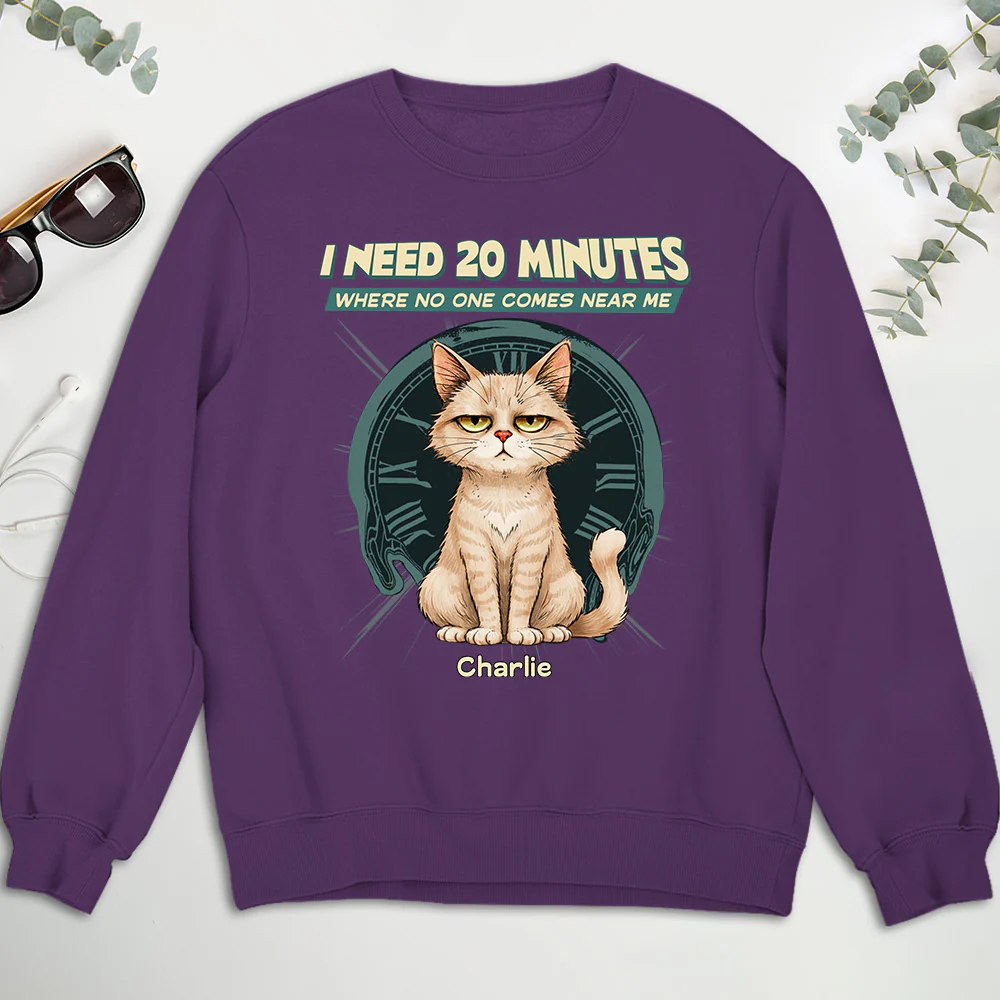 Give Me 20 Minutes Alone - Personalized Custom Sweatshirt - Image 4