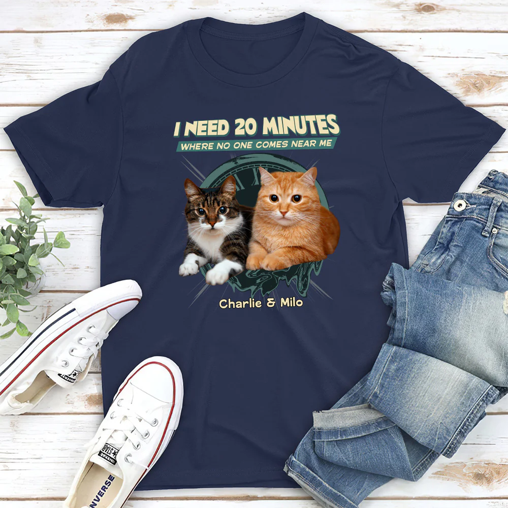 Give Me 20 Minutes Alone Photo - Personalized Custom Unisex T-shirt - Image 5