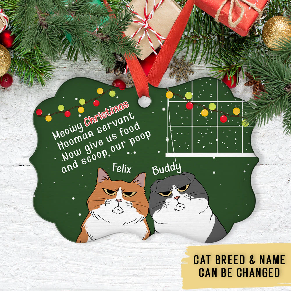 Give Me Food - Personalized Custom Aluminum Ornament - Image 3