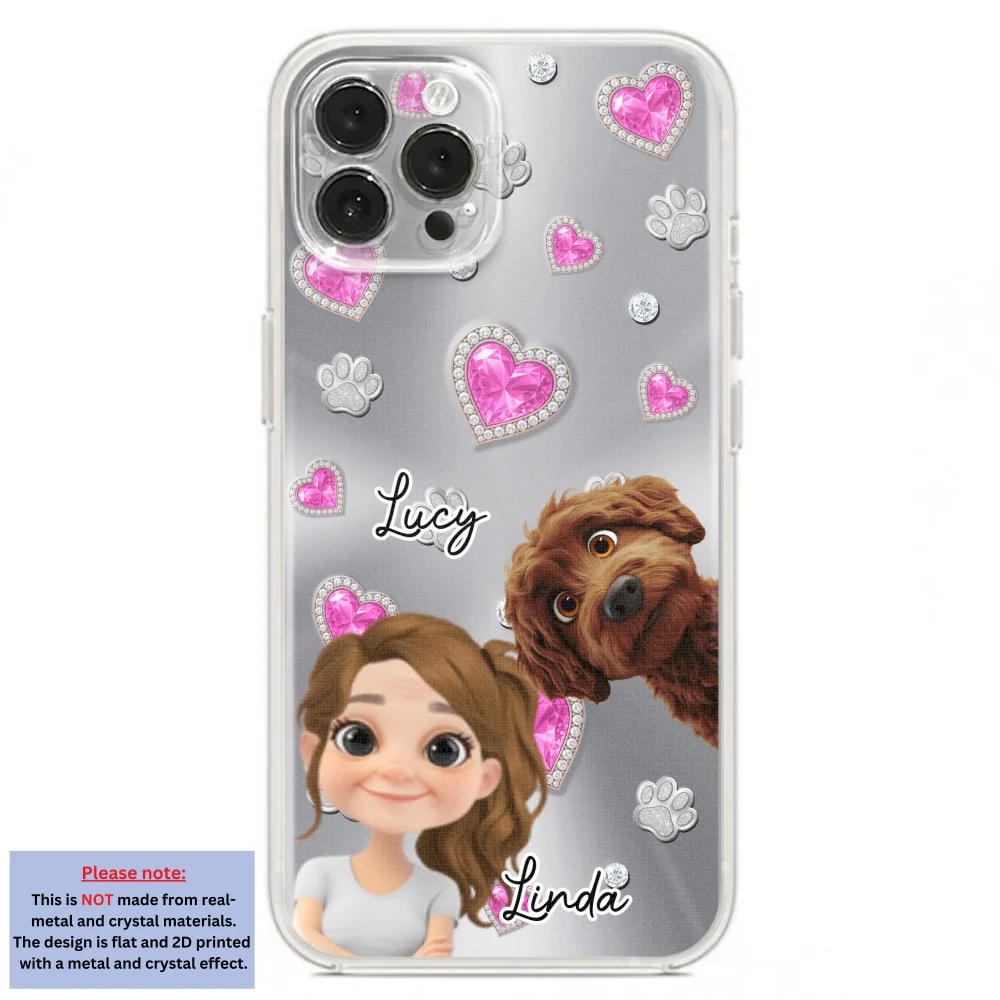Glitter Cute Cartoon Dog Mom - Personalized Custom Phone Case - Image 17
