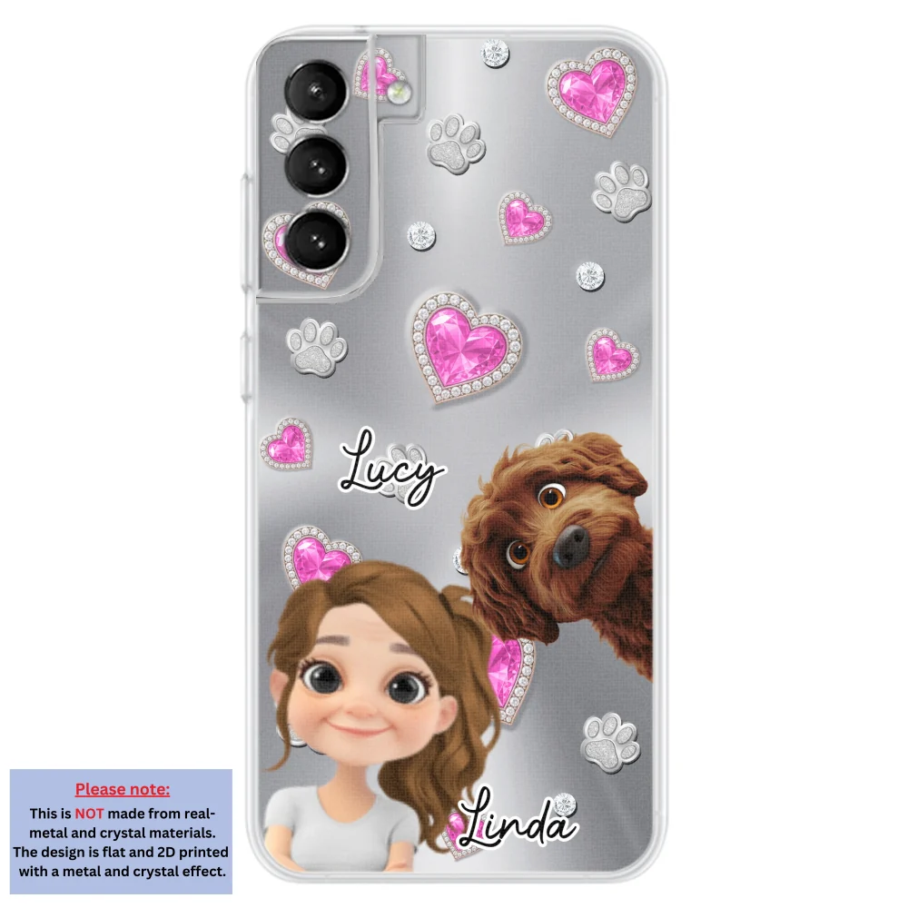 Glitter Cute Cartoon Dog Mom - Personalized Custom Phone Case - Image 27
