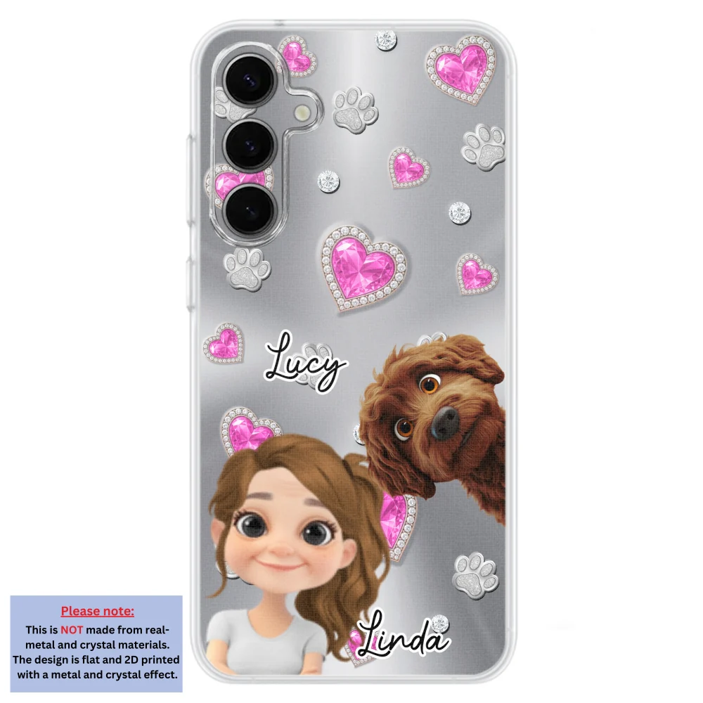 Glitter Cute Cartoon Dog Mom - Personalized Custom Phone Case - Image 29