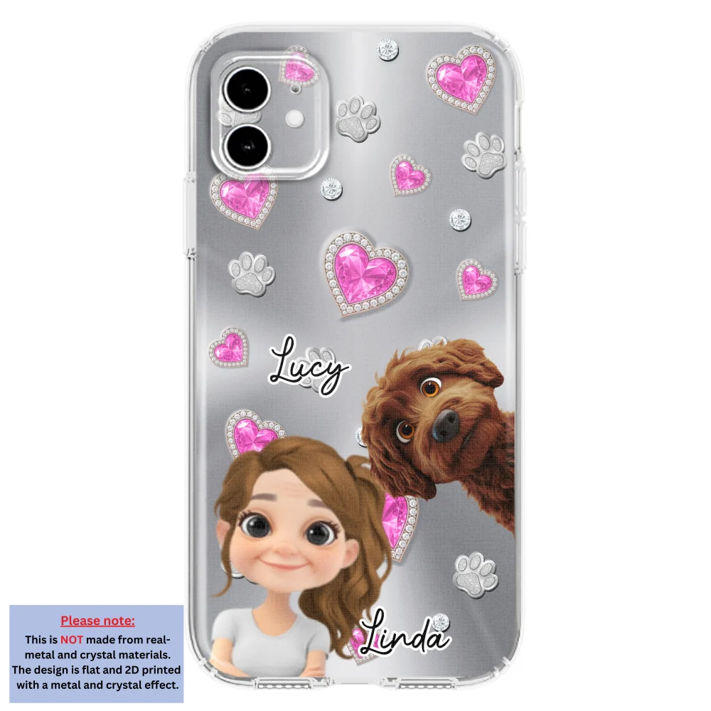 Glitter Cute Cartoon Dog Mom - Personalized Custom Phone Case - Image 9
