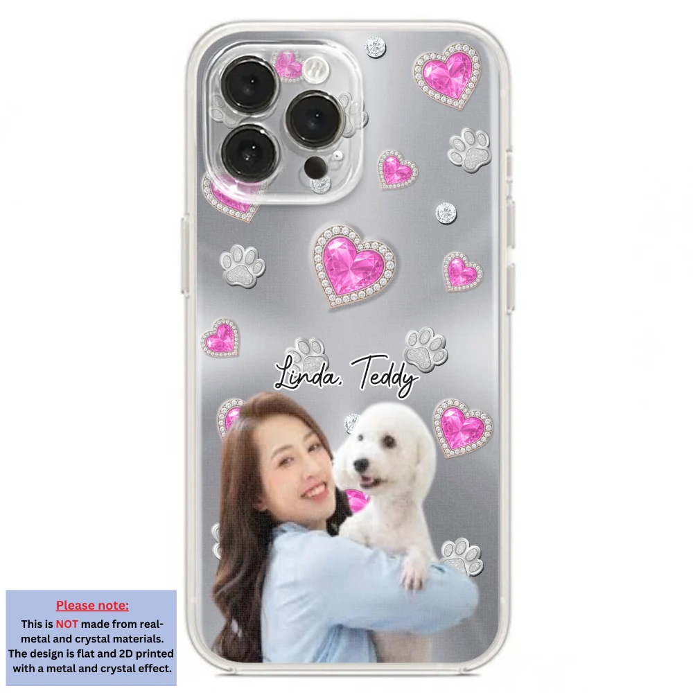 Glitter Cute Cartoon Dog Mom Photo - Personalized Custom Phone Case - Image 16