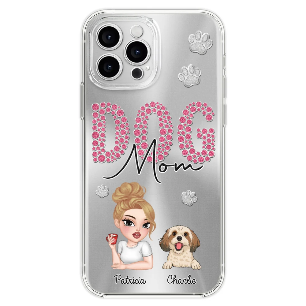 Glitter Dog Mom Life - Personalized Custom Phone Case - Image 22