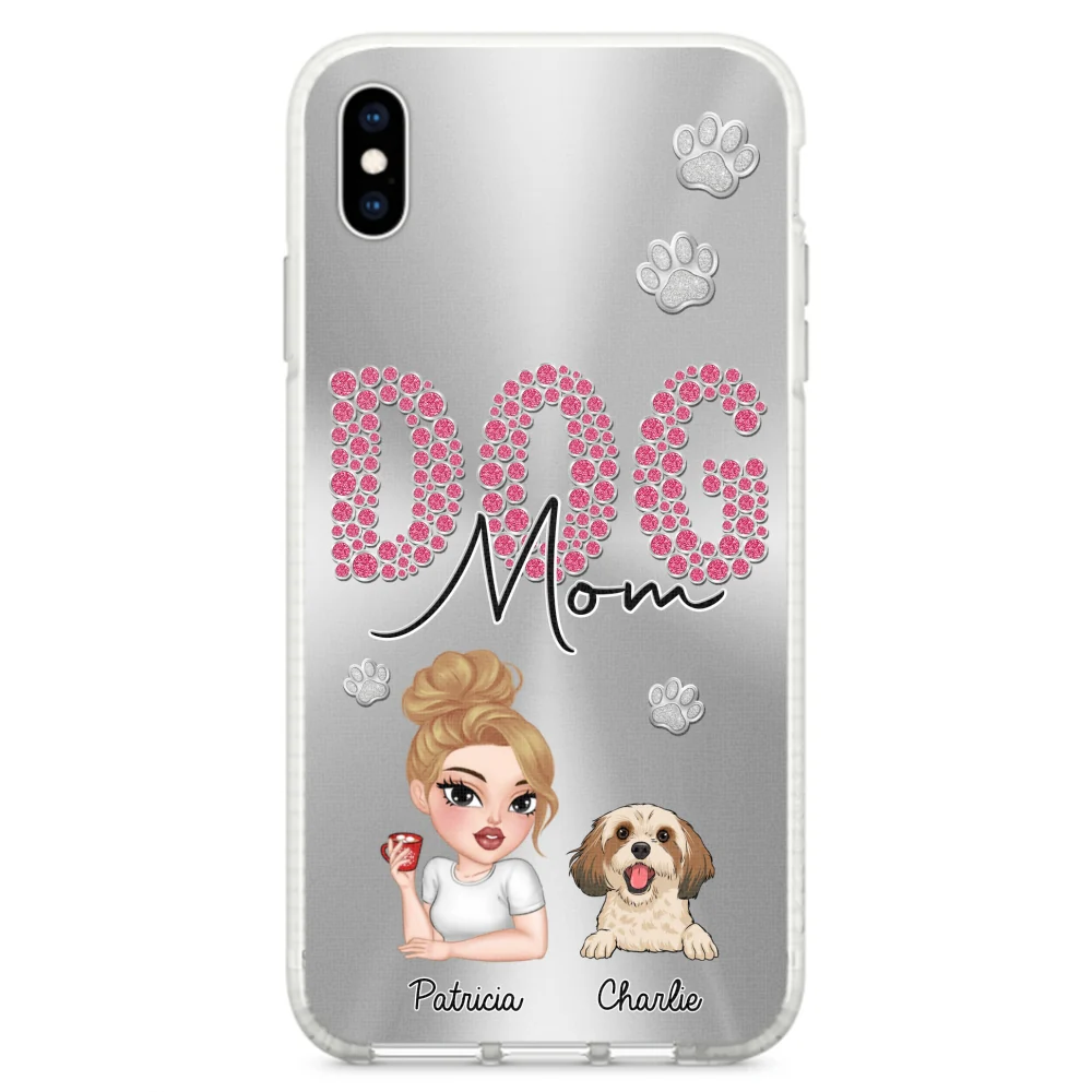 Glitter Dog Mom Life - Personalized Custom Phone Case - Image 24