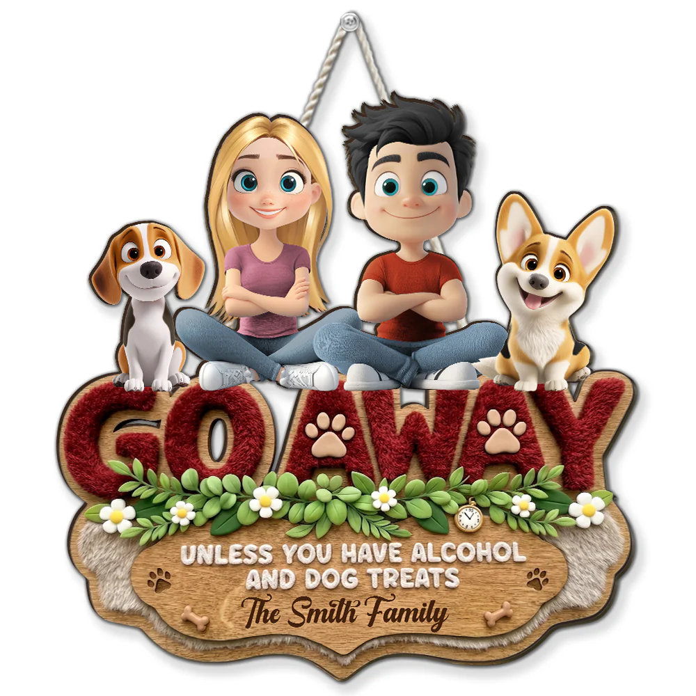 Go Away - Personalized Custom Wood Sign