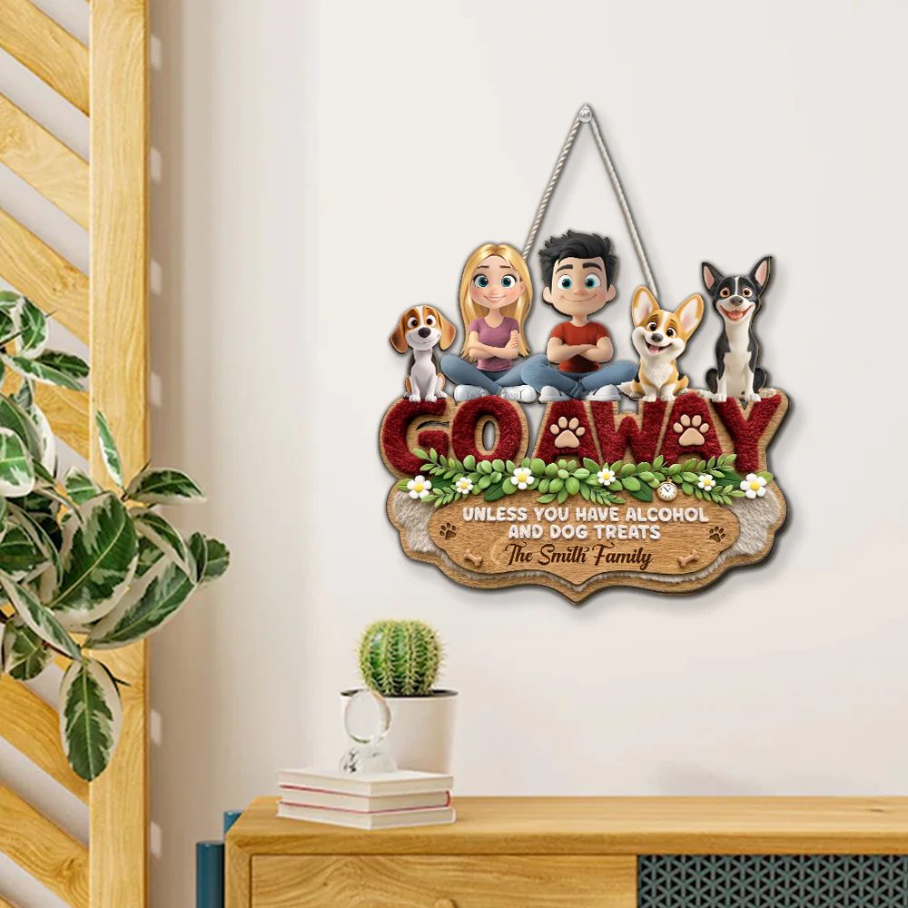 Go Away - Personalized Custom Wood Sign - Image 4