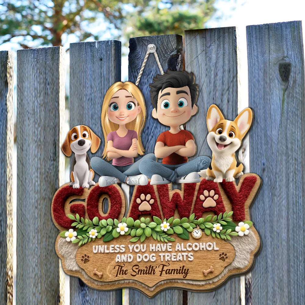 Go Away - Personalized Custom Wood Sign - Image 5