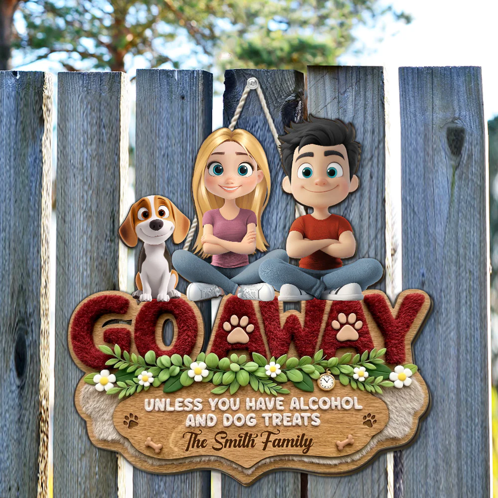 Go Away - Personalized Custom Wood Sign - Image 6