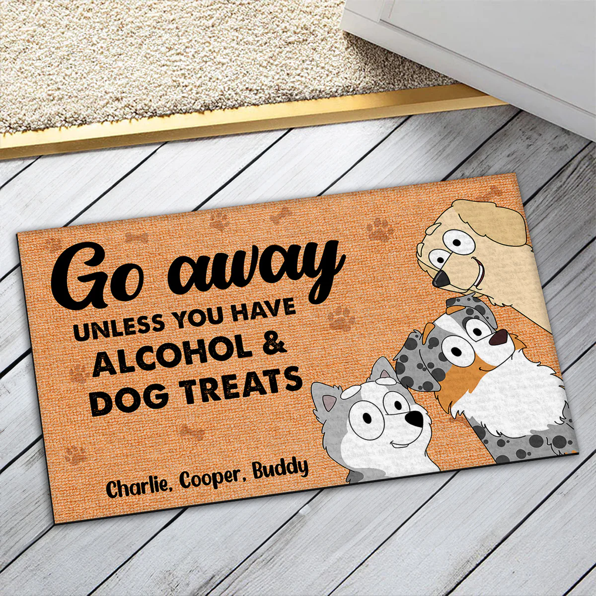 Go Away Unless Have - Personalized Custom Doormat - Image 2