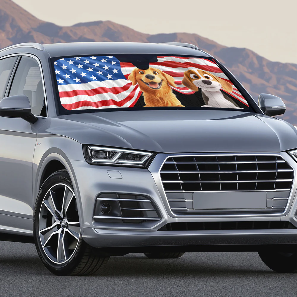 Go Outside And Enjoy - Personalized Custom Car Sunshade - Image 2