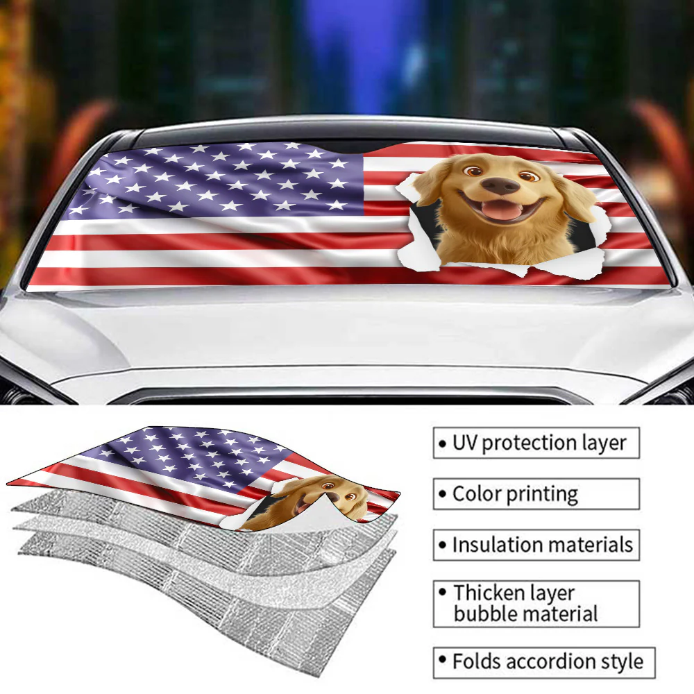 God Bless America - Personalized Custom Car Sunshade - Image 6