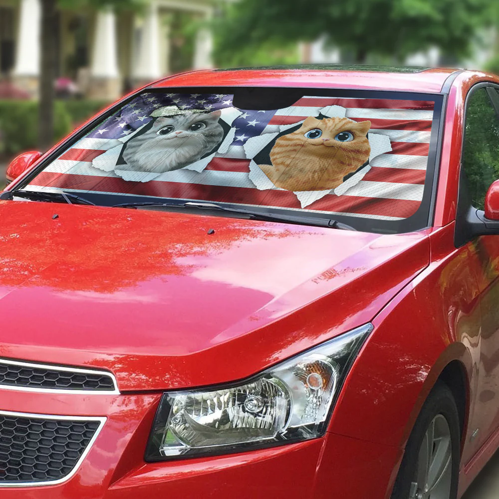 God Bless My America - Personalized Custom Car Sunshade - Image 3