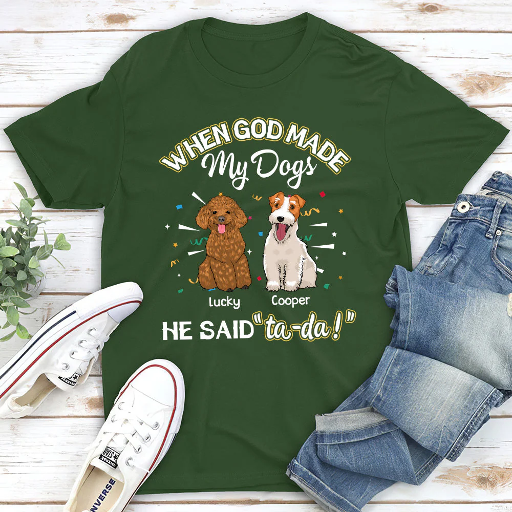 God Made My Dog - Personalized Custom Unisex T-shirt - Image 3