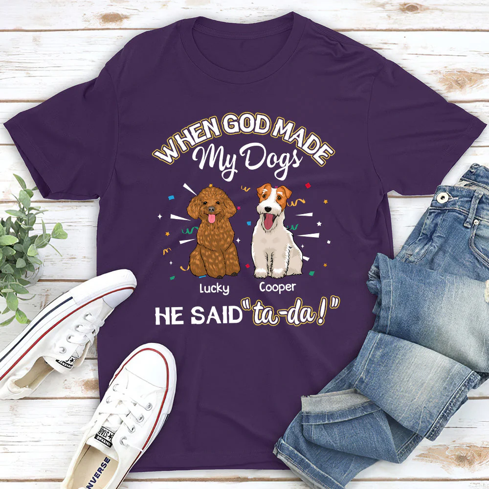 God Made My Dog - Personalized Custom Unisex T-shirt - Image 4