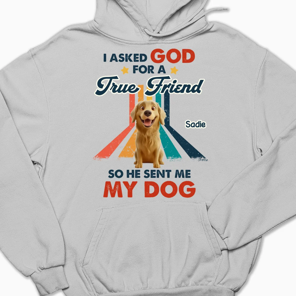 God Sent Me A Best Friend - Personalized Custom Hoodie - Image 6
