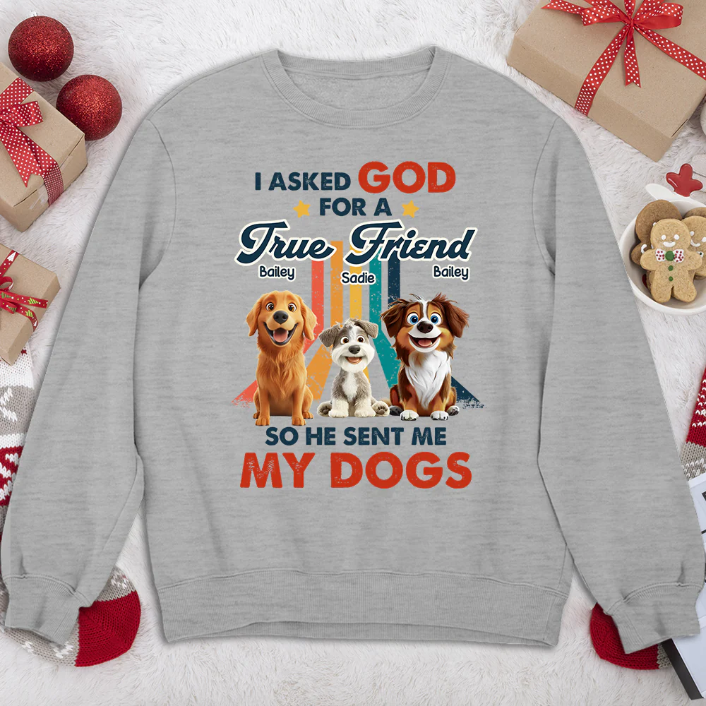 God Sent Me A Best Friend - Personalized Custom Sweatshirt - Image 2