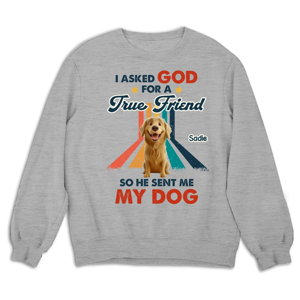 God Sent Me A Best Friend - Personalized Custom Sweatshirt - Image 4