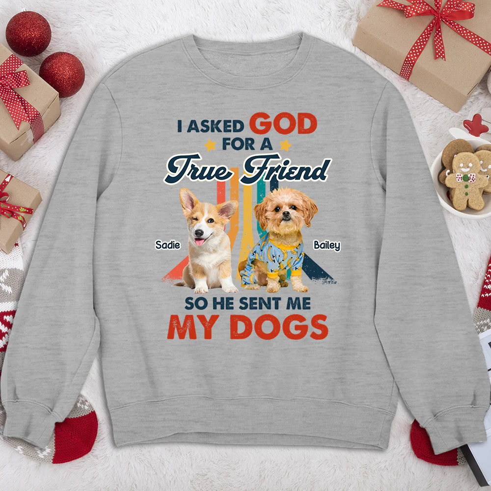 God Sent Me A Best Friend Photo - Personalized Custom Sweatshirt - Image 2
