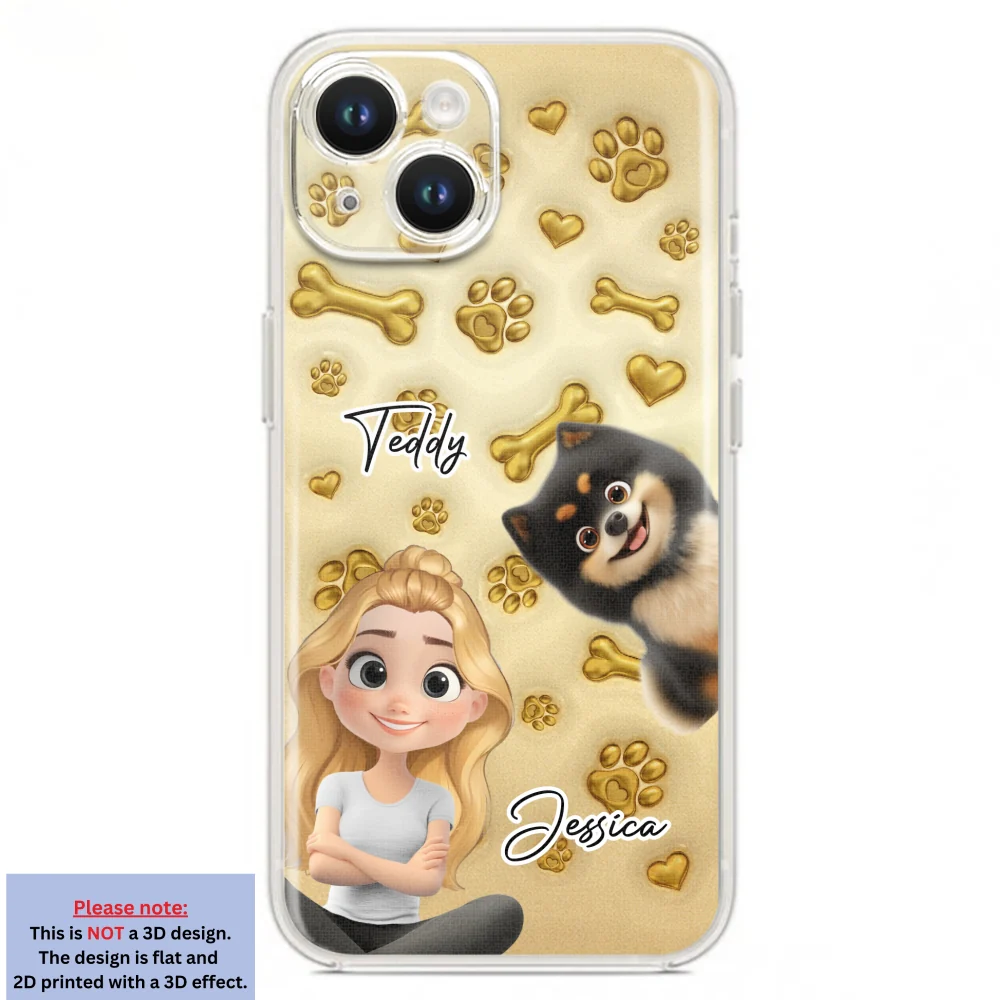 Gold Glitter Dog Mom - Personalized Custom 3D Effect Phone Case - Image 17