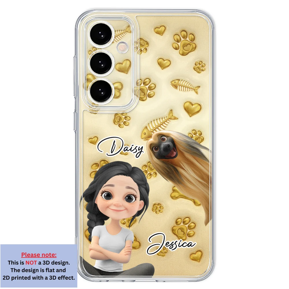 Gold Glitter Pet Mom - Personalized Custom 3D Effect Phone Case - Image 31
