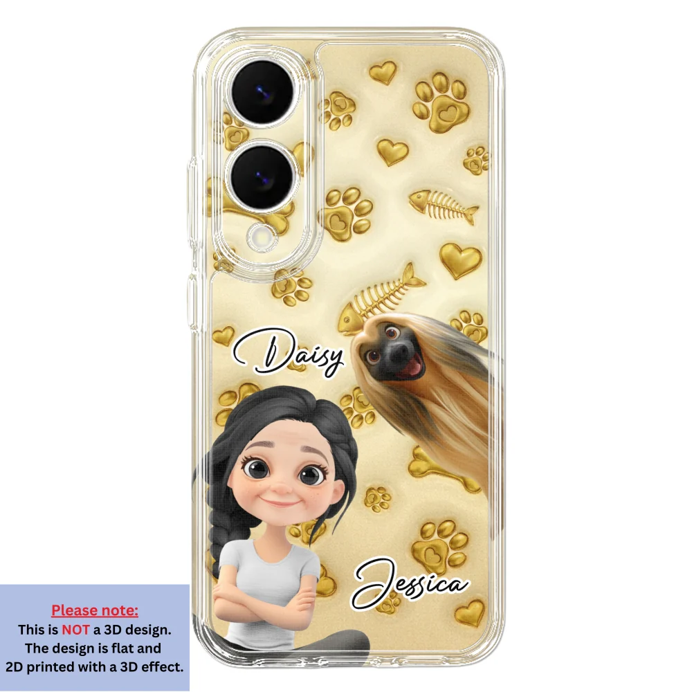 Gold Glitter Pet Mom - Personalized Custom 3D Effect Phone Case - Image 34