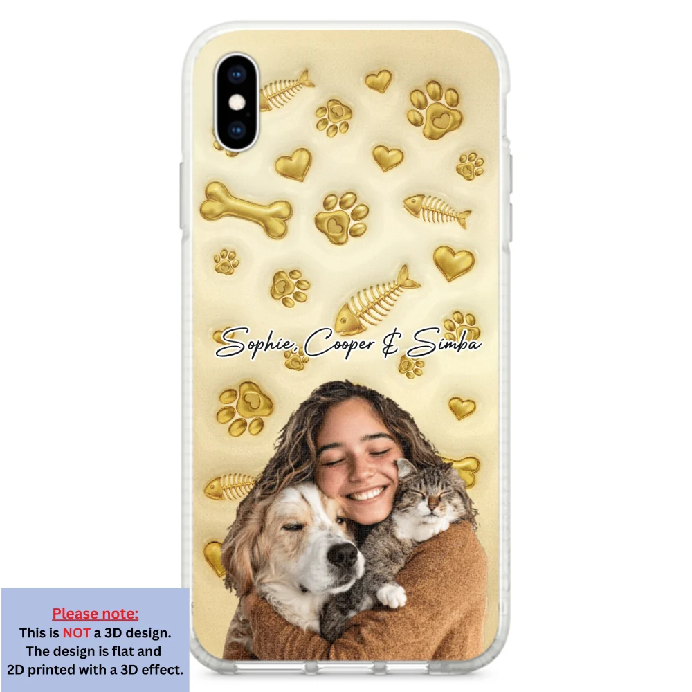 Gold Glitter Pet Mom Photo - Personalized Custom 3D Effect Phone Case - Image 25