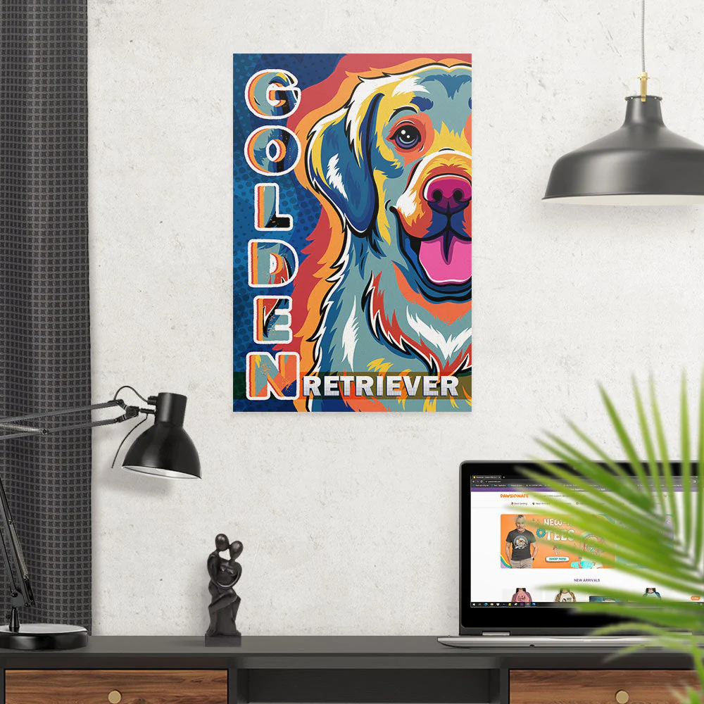Golden Retriever Pop Art 1 - Poster - Image 2